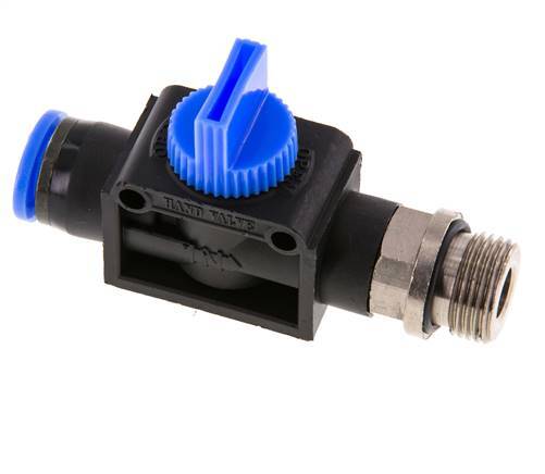 3/2-Way Shut-Off Hand Valve 10 mm - G3/8'' Plastic/Brass Thread-side venting