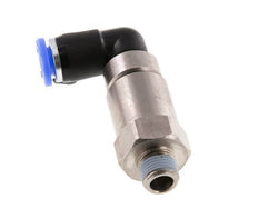 6mm & R1/8'' Winkel Schnell-Drehgelenk Einsteck-Außengewinde Vernickeltes Messing/PBT NBR Drehbar