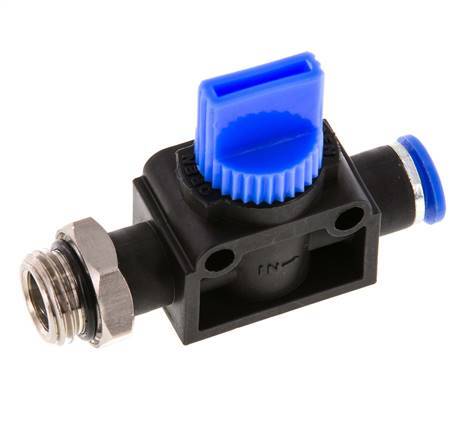 3/2-Wege-Absperr-Handventil 10 mm - G1/2'' Kunststoff/Messing Rohrseitige Entlüftung