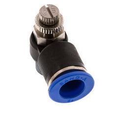Durchflussregelungs-Schalldämpfer Abflusswinkel 12 mm - R1/4'' Messing/PA 66