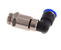 12mm & G1/2'' Ellbogen Schnelldrehgelenk Einsteck-Außengewinde Vernickeltes Messing/PBT NBR Drehbar