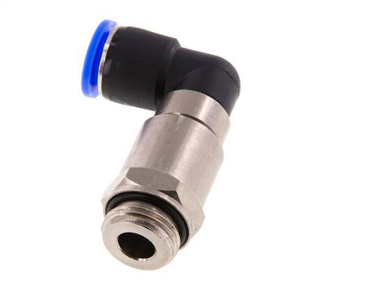 12mm & G1/2'' Ellbogen Schnelldrehgelenk Einsteck-Außengewinde Vernickeltes Messing/PBT NBR Drehbar