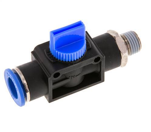 3/2-Wege-Absperr-Handventil 12 mm - R1/4'' Kunststoff/Messing Gewindeseitige Entlüftung