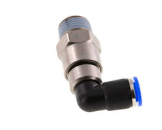 10mm & R1/2'' Ellbogen Schnelldrehgelenk Einsteck-Außengewinde Vernickeltes Messing/PBT NBR Drehbar