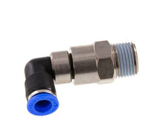 10mm & R1/2'' Ellbogen Schnelldrehgelenk Einsteck-Außengewinde Vernickeltes Messing/PBT NBR Drehbar