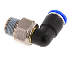 10mm & R3/8'' Elbow Swivel Joint Push-In-Male Threads Nickel-Plated Brass/PBT NBR Rotatable