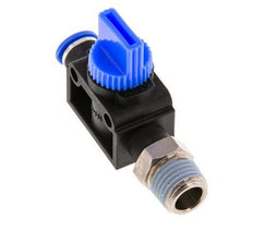 3/2-Wege-Absperr-Handventil 6 mm - R1/4'' Kunststoff/Messing Rohrseitige Entlüftung