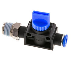 3/2-Wege-Absperr-Handventil 6 mm - R1/4'' Kunststoff/Messing Rohrseitige Entlüftung