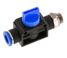 3/2-Way Shut-Off Hand Valve 10 mm - G1/4'' Plastic/Brass Thread-side venting