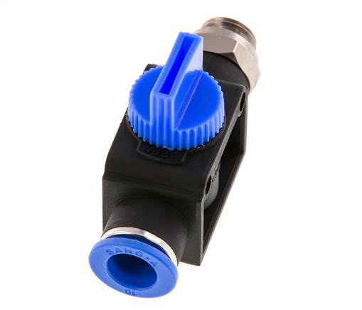 3/2-Wege-Absperr-Handventil 10 mm - G1/4'' Kunststoff/Messing Gewindeseitige Entlüftung