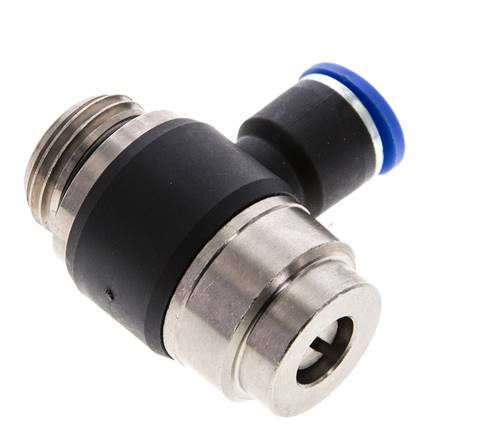 Flow Control Silencer Meter-Out Elbow 10 mm - G1/2'' Brass/PA 66 Slotted Screw