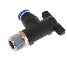2-Way Elbow Ball Valve 8 mm - R3/8'' Plastic/Brass