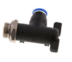 2-Way Elbow Ball Valve 8 mm - G3/8'' Plastic/Brass