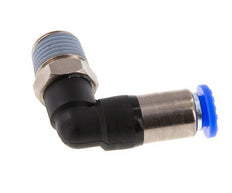 Steckverschraubung 6mm & R1/4'' männlich Selbstsichernder Winkel Messing/PBT 0-10bar (0-145psi) [2 Stück]