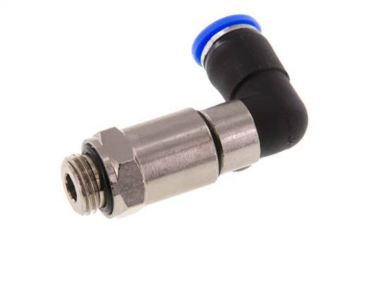 8mm & G1/4'' Winkel Schnell-Drehgelenk Einsteck-Außengewinde Vernickeltes Messing/PBT NBR Drehbar