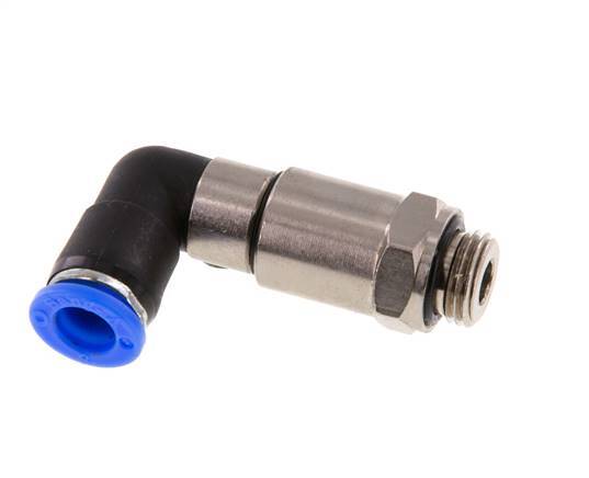 8mm & G1/4'' Winkel Schnell-Drehgelenk Einsteck-Außengewinde Vernickeltes Messing/PBT NBR Drehbar