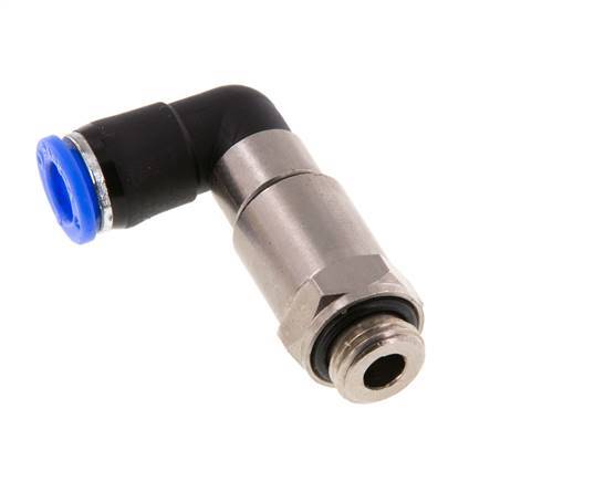 8mm & G1/4'' Winkel Schnell-Drehgelenk Einsteck-Außengewinde Vernickeltes Messing/PBT NBR Drehbar