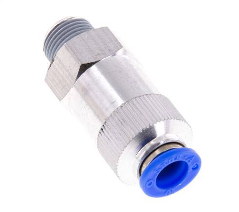 Push-In-Rückschlagventil 10mm & R3/8'' Außengewinde Aluminium 0,2-10bar (3-145psi) Schlauchgewinde
