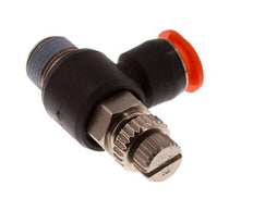 Flow Control Silencer Meter-In Elbow 6 mm - R1/8'' Brass/PBT