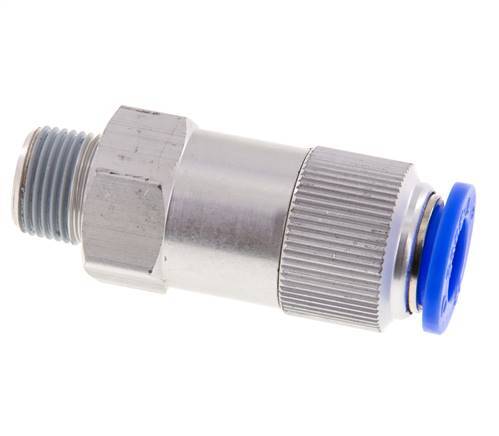Push-In-Rückschlagventil 12mm & R3/8'' Außengewinde Aluminium 0,2-10bar (3-145psi) Gewinde-Schlauch