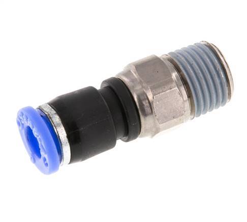 6mm & R1/4'' Drehgelenk Einsteck-Außengewinde Vernickeltes Messing/PBT NBR Drehbar