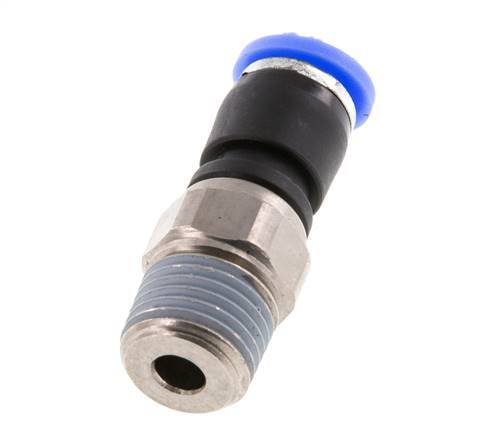 6mm & R1/4'' Drehgelenk Einsteck-Außengewinde Vernickeltes Messing/PBT NBR Drehbar