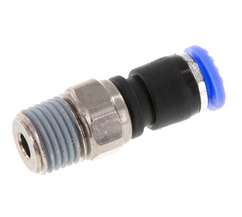 6mm & R1/4'' Drehgelenk Einsteck-Außengewinde Vernickeltes Messing/PBT NBR Drehbar