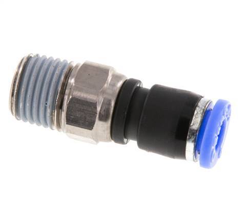 6mm & R1/4'' Drehgelenk Einsteck-Außengewinde Vernickeltes Messing/PBT NBR Drehbar