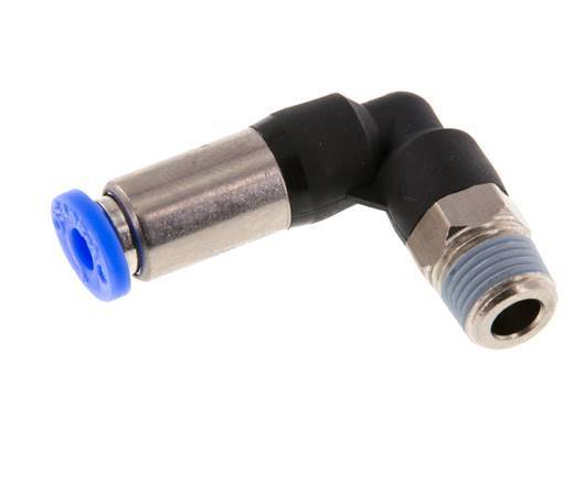 Steckverschraubung 4mm & R1/8'' männlich Selbstsichernder Winkel Messing/PBT 0-10bar (0-145psi) [2 Stück]