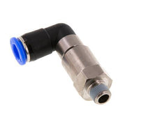 8mm & R1/8'' Ellbogen Schnelldrehgelenk Einsteck-Außengewinde Vernickeltes Messing/PBT NBR Drehbar