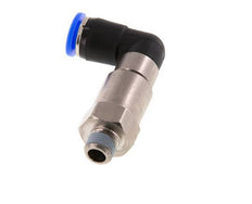 8mm & R1/8'' Ellbogen Schnelldrehgelenk Einsteck-Außengewinde Vernickeltes Messing/PBT NBR Drehbar