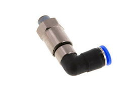 8mm & R1/8'' Ellbogen Schnelldrehgelenk Einsteck-Außengewinde Vernickeltes Messing/PBT NBR Drehbar