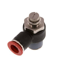 Durchflussregelung Schalldämpfer Meter-In Winkel 12 mm - R1/2'' Messing/PA 66