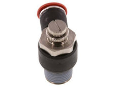Durchflussregelung Schalldämpfer Meter-In Winkel 12 mm - R1/2'' Messing/PA 66