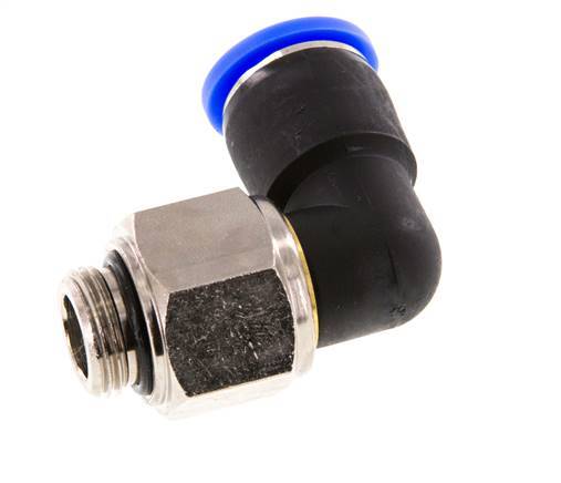 12mm & G3/8'' Elbow Swivel Joint Push-In-Male Threads Nickel-Plated Brass/PBT NBR Rotatable