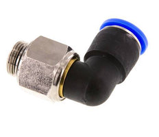 12mm & G3/8'' Elbow Swivel Joint Push-In-Male Threads Nickel-Plated Brass/PBT NBR Rotatable
