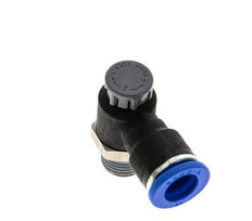 Durchflussregelventil Abgangswinkel 10 mm - R1/4'' Messing/PA 66 Sicherungsmutter