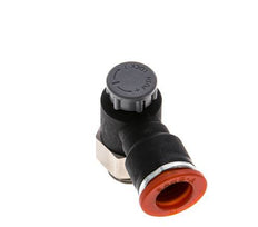 Durchflussregelventil Meter-In-Winkelstück 10 mm - G1/4'' Messing/PA 66 Sicherungsmutter