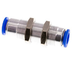 Push-In Fitting 12mm Auto Shut-Off Brass/PBT Bulkhead 0-10bar (0-145psi)