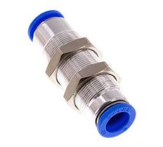 Steckverschraubung 12mm selbstsichernd Messing/PBT Bulkhead 0-10bar (0-145psi)