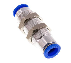 Steckverschraubung 12mm selbstsichernd Messing/PBT Bulkhead 0-10bar (0-145psi)