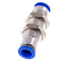 Steckverschraubung 12mm selbstsichernd Messing/PBT Bulkhead 0-10bar (0-145psi)