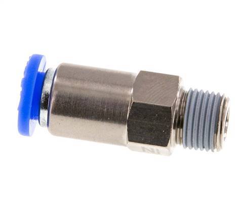 Push-In Check Valve 6mm & R1/8'' Male Brass/PBT 0.2-10bar (3-145psi) Thread-Hose