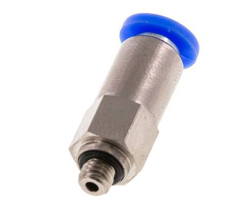 Push-In-Rückschlagventil 4mm & M5 Außengewinde Messing/PBT 0,2-10bar (3-145psi) Schlauchgewinde
