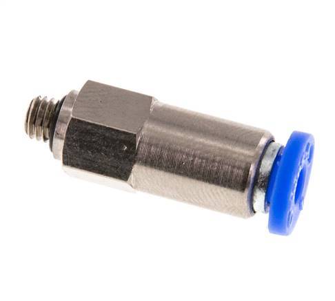 Push-In-Rückschlagventil 4mm & M5 Außengewinde Messing/PBT 0,2-10bar (3-145psi) Schlauchgewinde