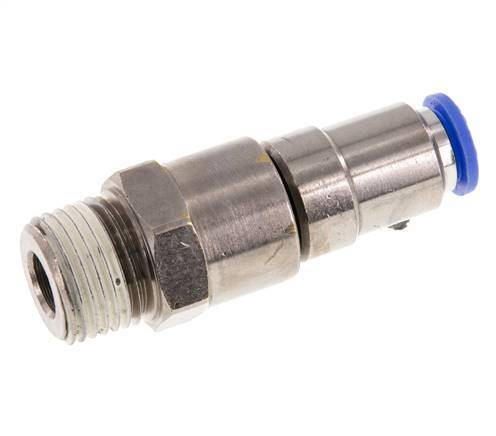 10mm & R1/2'' Schnell-Drehgelenk Einsteck-Außengewinde Vernickeltes Messing/PBT NBR Drehbar