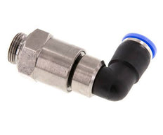 10mm & G3/8'' Ellbogen Schnelldrehgelenk Einsteck-Außengewinde Vernickeltes Messing/PBT NBR Drehbar