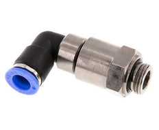 10mm & G3/8'' Ellbogen Schnelldrehgelenk Einsteck-Außengewinde Vernickeltes Messing/PBT NBR Drehbar