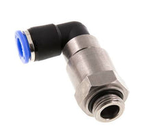 10mm & G3/8'' Elbow Quick Swivel Joint Push-In-Male Threads Nickel-Plated Brass/PBT NBR Rotatable