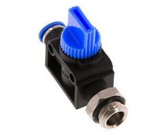 3/2-Way Shut-Off Hand Valve 6 mm - G1/4'' Plastic/Brass Thread-side venting